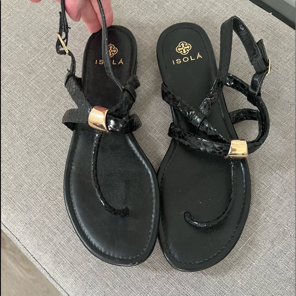 Black Isola sandals size 9